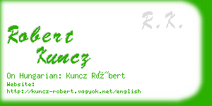 robert kuncz business card